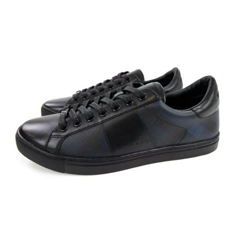 burberry ritson london check low top men's shoes navy|Burberry Low.